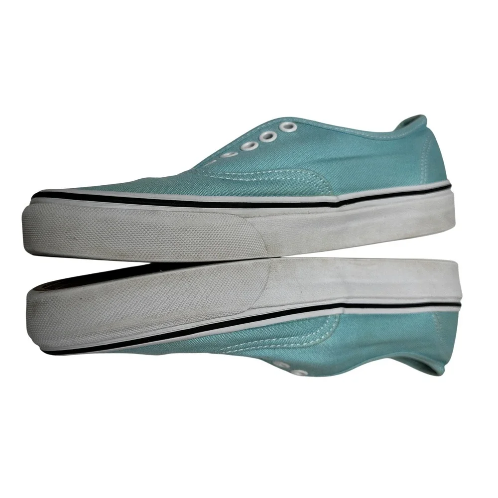 VANS Off The Wall Low Canvas Skate Shoes Womens 8.5 Mens 7 Mint NO LACES